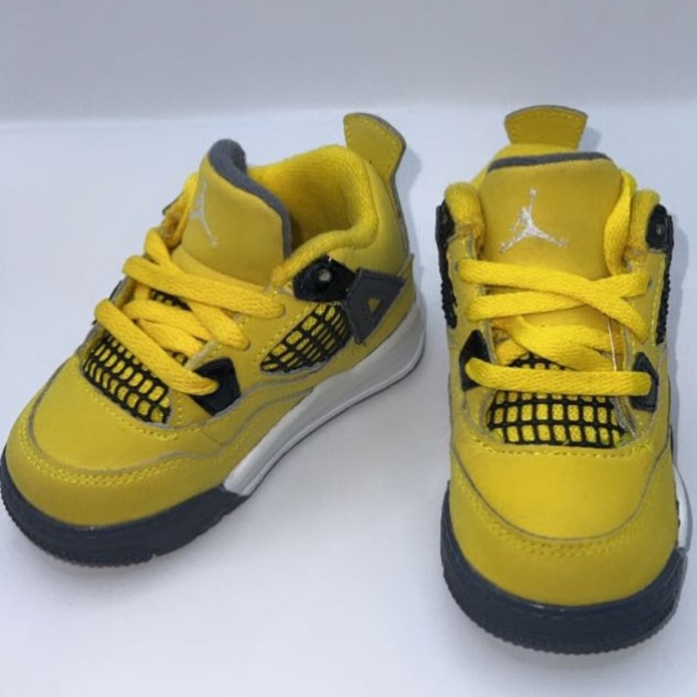 Yellow Jordan 4 Retro TD 'Lightning'